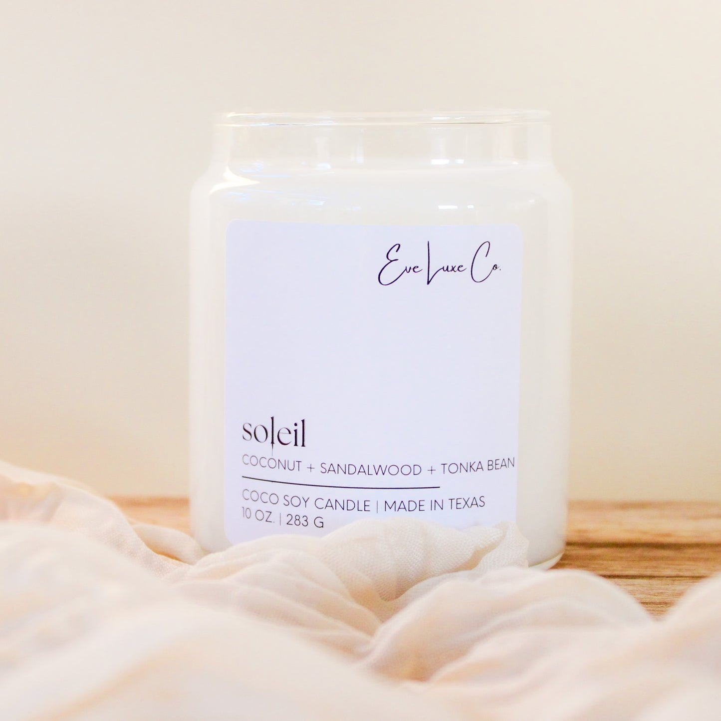 soleil candle | coconut + sandalwood + tonka bean