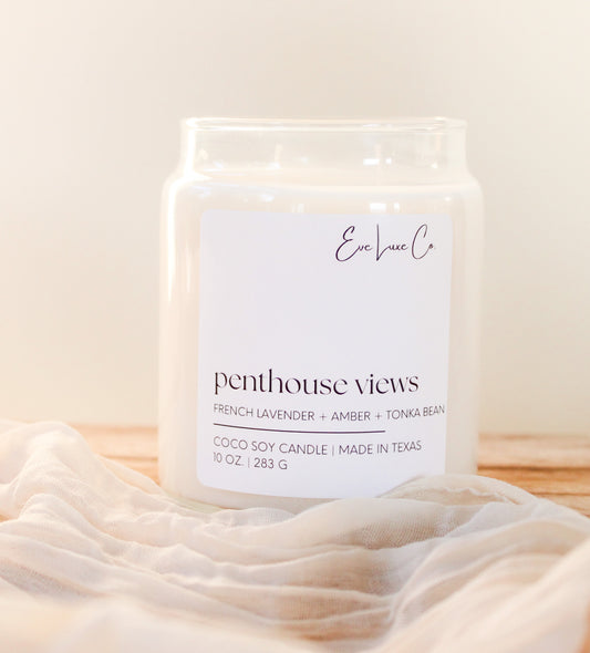 penthouse views candle | french lavender + amber + tonka bean