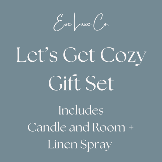 Let's Get Cozy Gift Set | Candle and Room + Linen Spray | Ships for Free