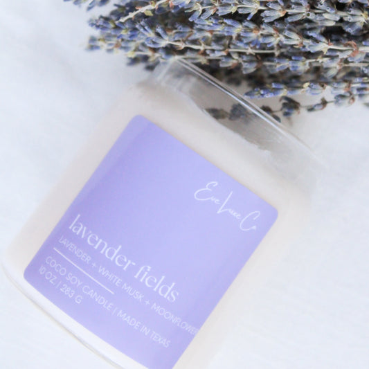 lavender fields candle | lavender + white musk + moonflower
